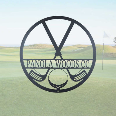 Personalized Golf Club Monogram Metal Wall Plaque Custom Golfer Gift Idea