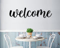 Welcome Metal Word Art Cursive Script Word Sign Rustic Metal Welcome Sign Farmhouse Decor Housewarming Word Art