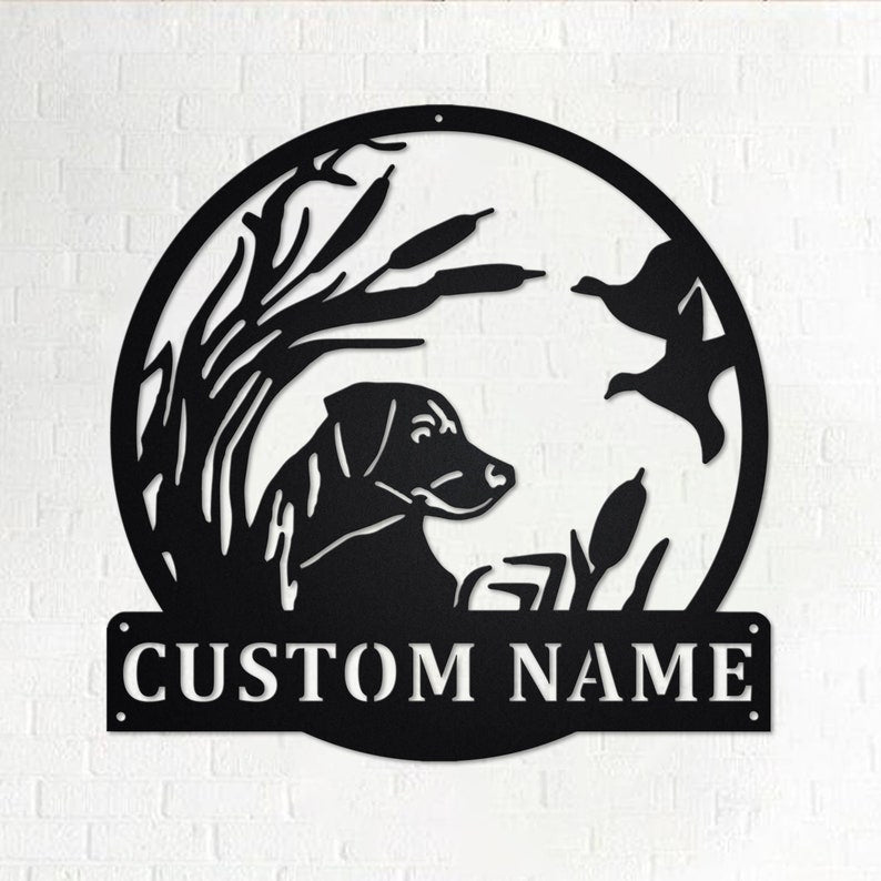 Custom Labrador Dog Hunting Personalized Dog Hunting Name Sign Decoration For RoomDog Hunting Custom Dog Hunting