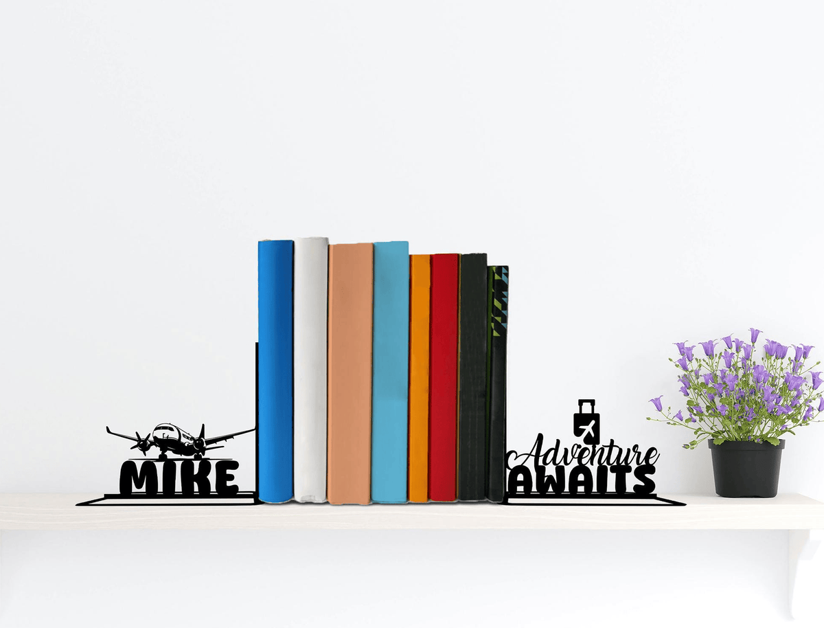 Custom Traveling Bookends, Traveling Bookends, Traveling Bookshelf Home Decor Bookends