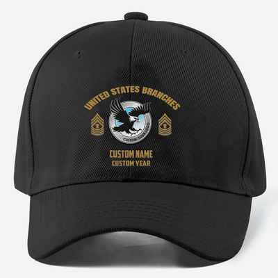 Customized U.S Branches Veteran Embroidered Classic Cap - Custom Name