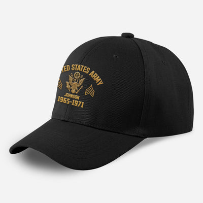 Customized U.S Branches Veteran Embroidered Classic Cap - Custom Name