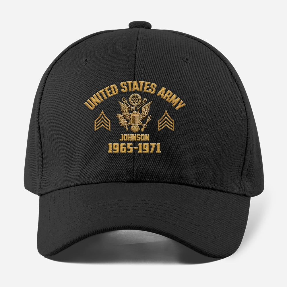 Customized U.S Branches Veteran Embroidered Classic Cap - Custom Name