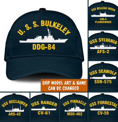 Custom Embroidered Us Navy Ships Classic Embroidered Baseball Cap