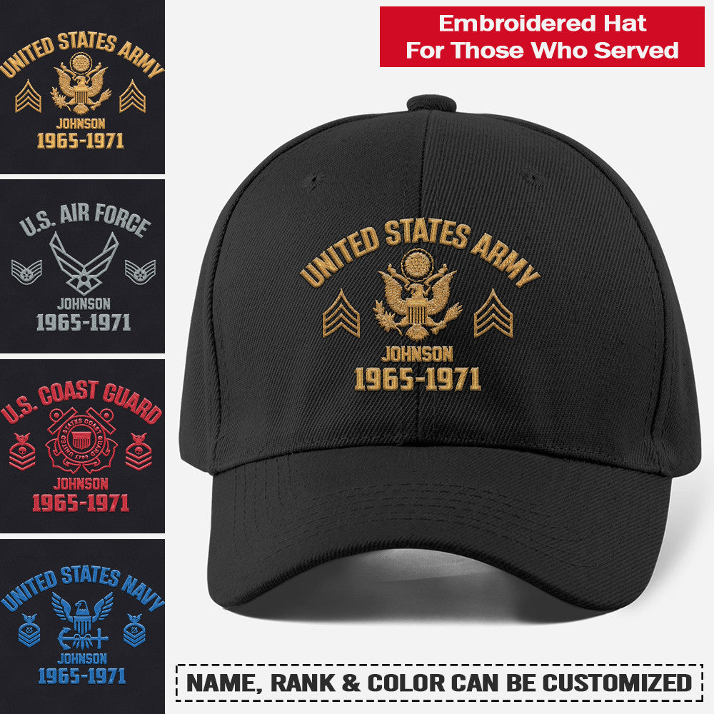 Customized Veteran, Embroidered Cap, Embroidered baseball caps, Cap customized