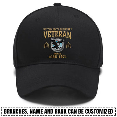 Custom U.S Branches customized cap, Customized Veteran, Embroidered Cap, Embroidered baseball caps, Cap customized LA050601
