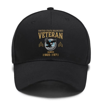Custom U.S Branches customized cap, Customized Veteran, Embroidered Cap, Embroidered baseball caps, Cap customized LA050601