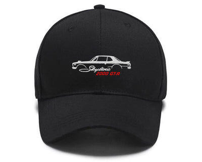Skyline 2000GT-R (C10)- 1970-1972- Skyline 2000GT-R (C110)- 1973 Car Embroidered Hats Custom Embroidered Hats
