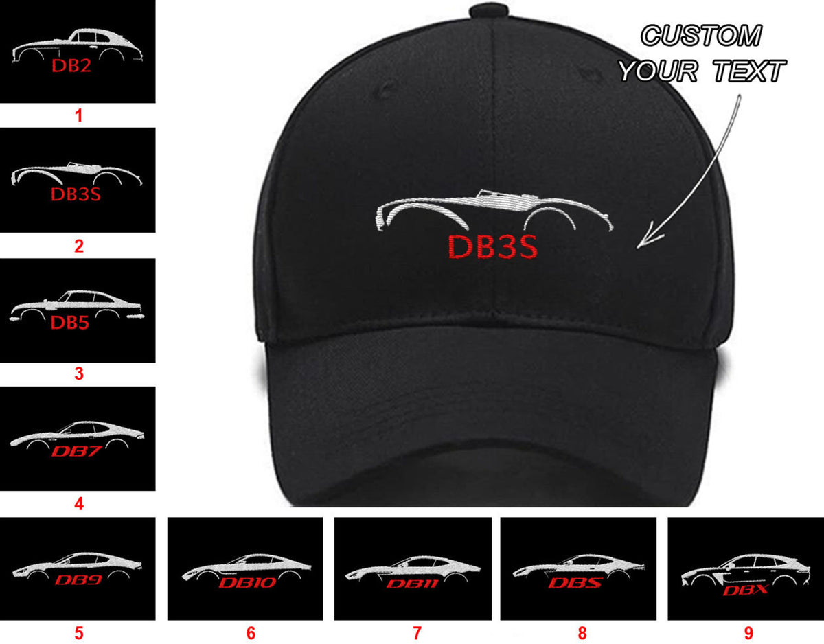 Db 2 Car DB3S Db5 Db7 Db9 Db10 Db11 DBS Superleggera DBX Collection Embroidered Hats Custom embroidered Hat Custom name Custom Embroidered Hats