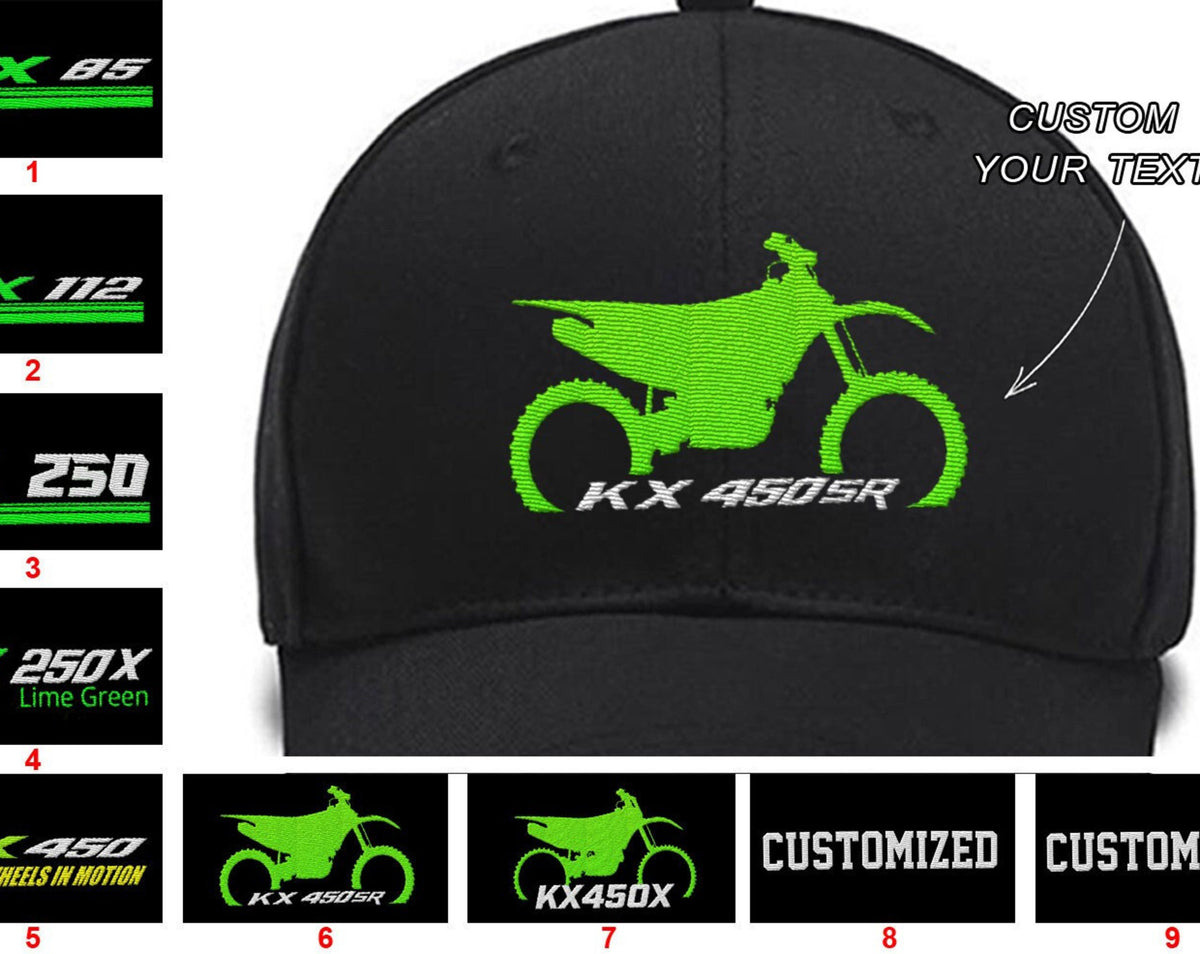 KX 85 KX 112 KX 250 Kx 250X Kx 450 Kx 450sr Kx 450X Collection Embroidered Hats Custom embroidered Hat Custom Embroidered Hats
