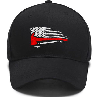 For Firefighter Ax Thin Red Line American Flag, Fireman Ax embroidered hats Custom Embroidered Hats