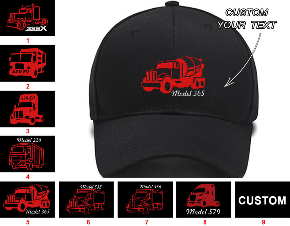 389X Truck 520EV Truck 579EV Trucks Model 220 Model 365 Model 535 Model 536 Model 579 Collection Embroidered Hats Custom embroidered Hat Custom Embroidered Hats
