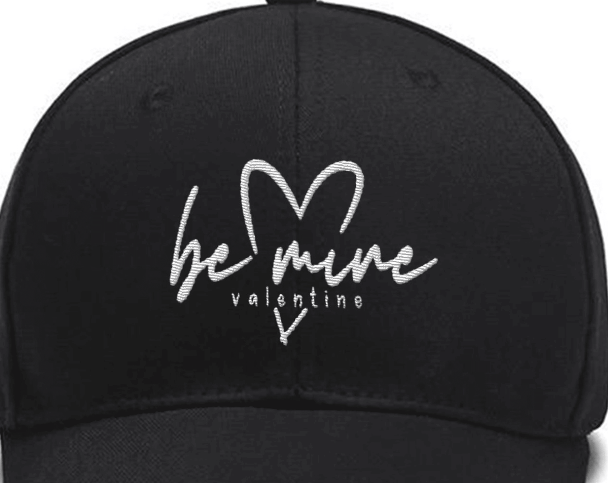 Embroidered Be mine Polo,Heart Love,Valentines Day Custom Embroidered Hats
