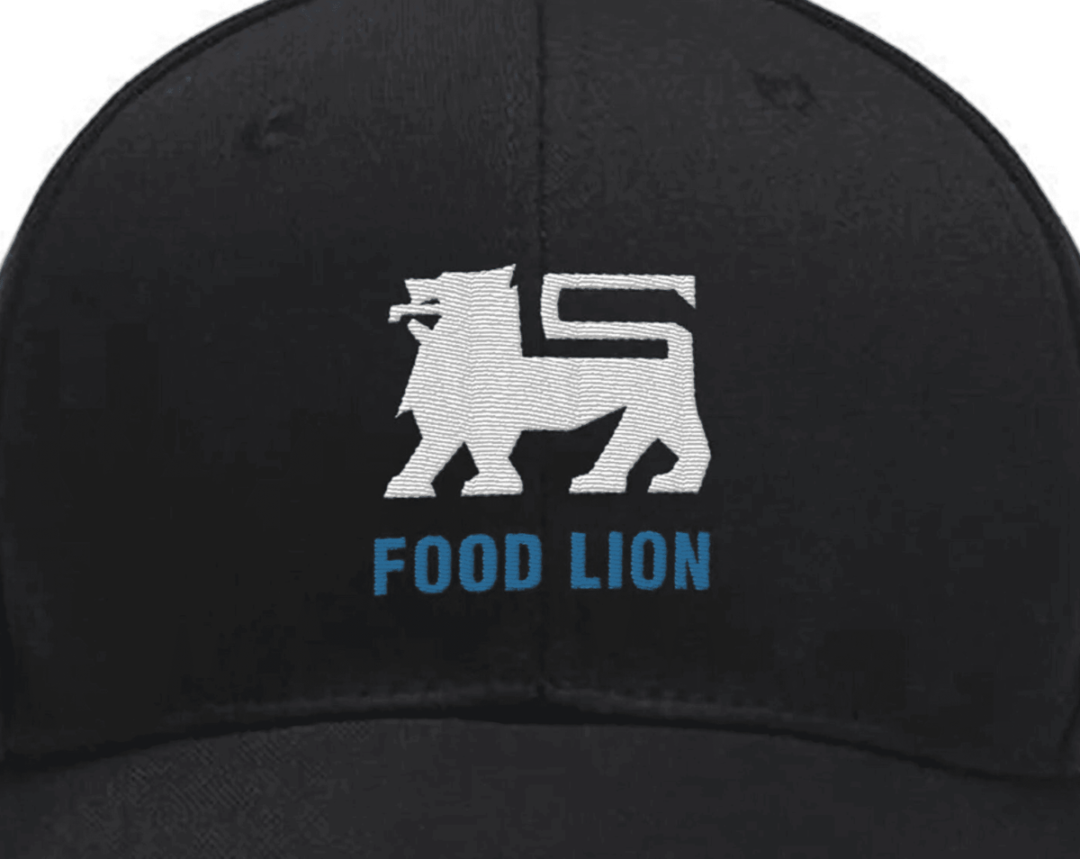 Food lion embroidered hat, zodiac hat, birthday gift, gift for dad, gift for mom, summer hat, gift for her Custom Embroidered Hats