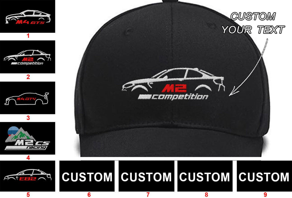 M4 GTS F82 M2 Competition (F87) M4 GT4 F82 M2 CS Racing 1 M Coupe (E82) Collection Embroidered Hats Custom embroidered Hat Custom name Custom Embroidered Hats