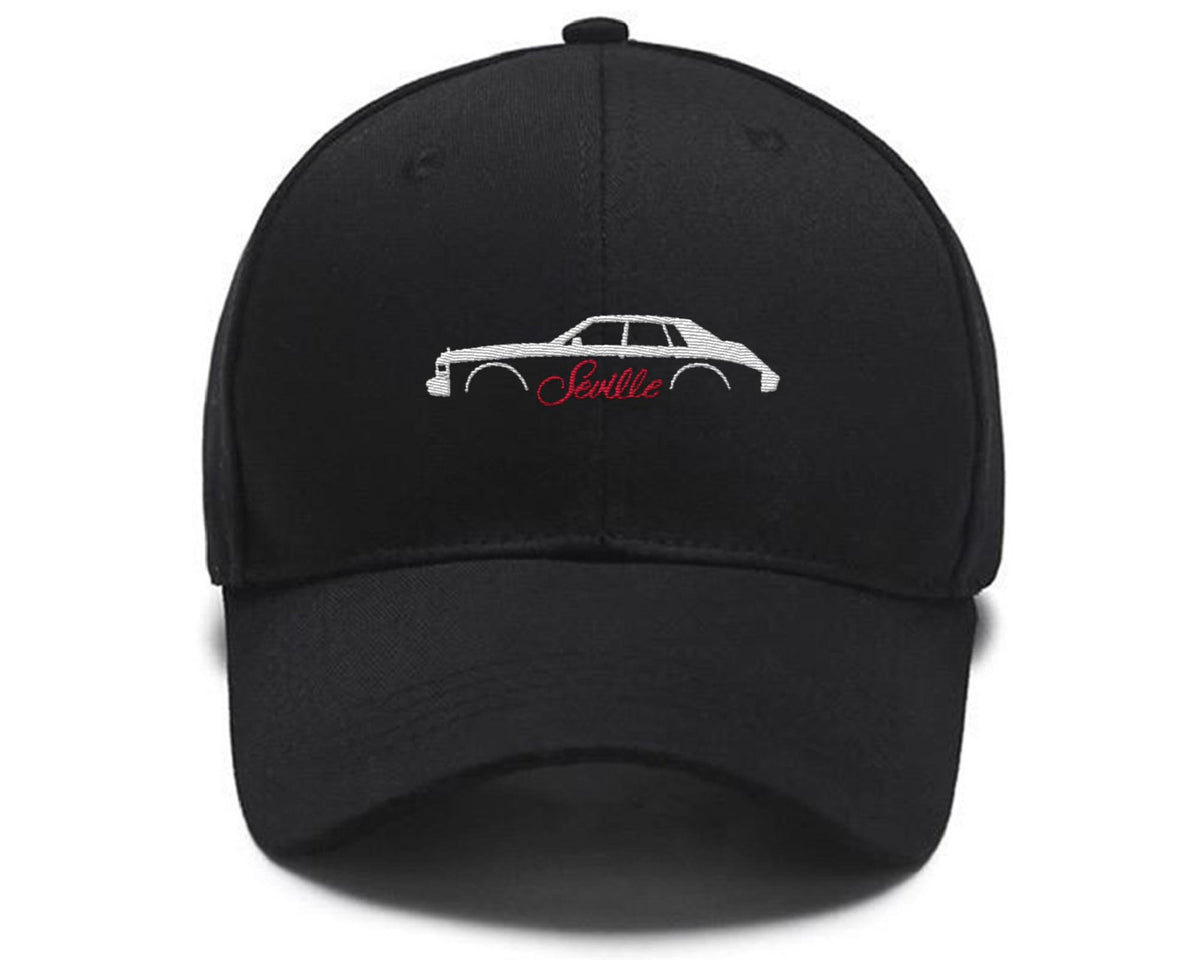 Seville 1975-1979 - Seville 1980-1985 - Seville 1986-1991 - Seville STS 1992 - Seville STS 1998 - Embroidered Hats. Custom Embroidered Hats