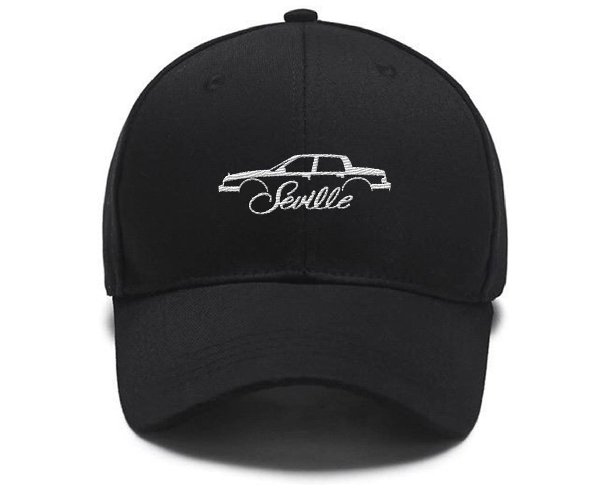 Seville 1975-1979 - Seville 1980-1985 - Seville 1986-1991 - Seville STS 1992 - Seville STS 1998 - Embroidered Hats. Custom Embroidered Hats