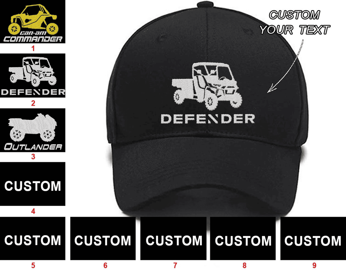 Commander BRP Defender BRP outlander BRP Collection Embroidered Hats Custom embroidered Hat Custom Embroidered Hats