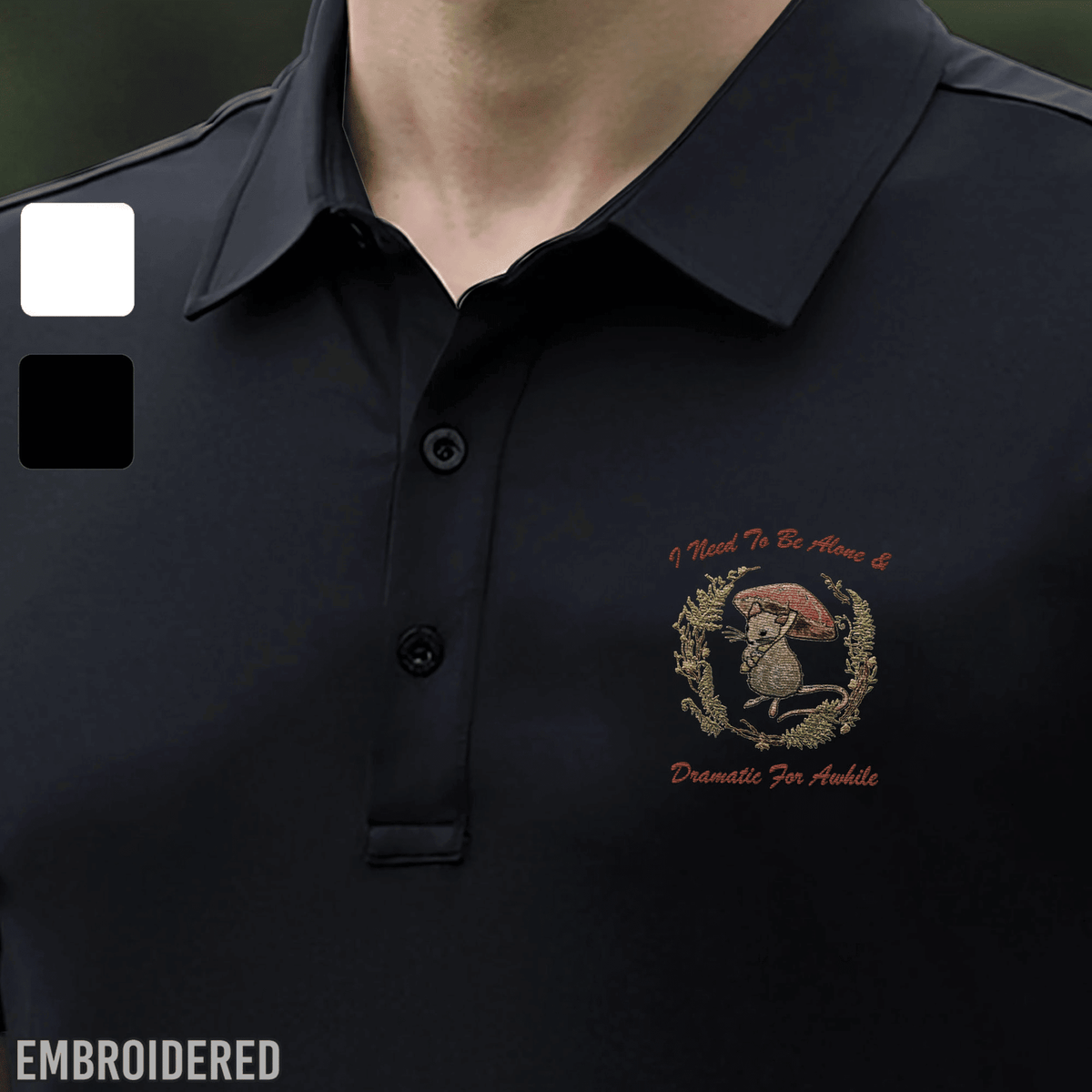 Embroidered Alone and Dramatic Hat Custom Embroidered Hats
