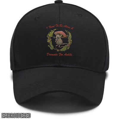 Embroidered Alone and Dramatic Hat Custom Embroidered Hats