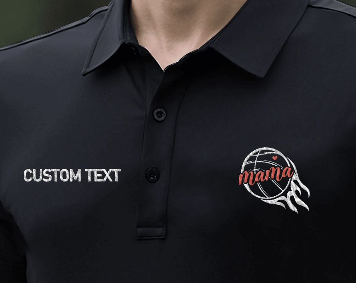 Embroidered Basketball Mama Polo,Basketball,Basketball clipart,Sport Mom Custom Embroidered Hats