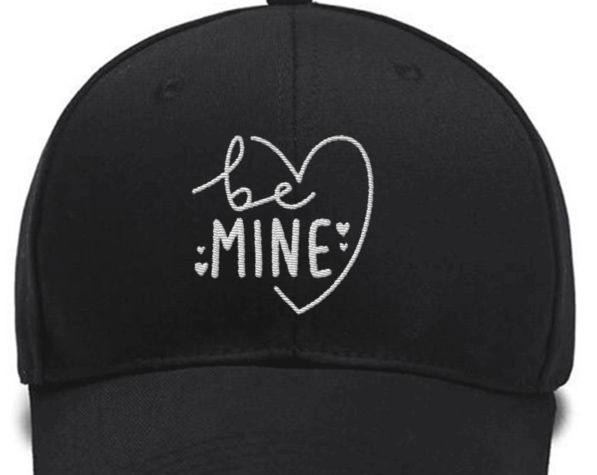 Embroidered Be mine Polo,Heart Love,Valentines Day Custom Embroidered Hats