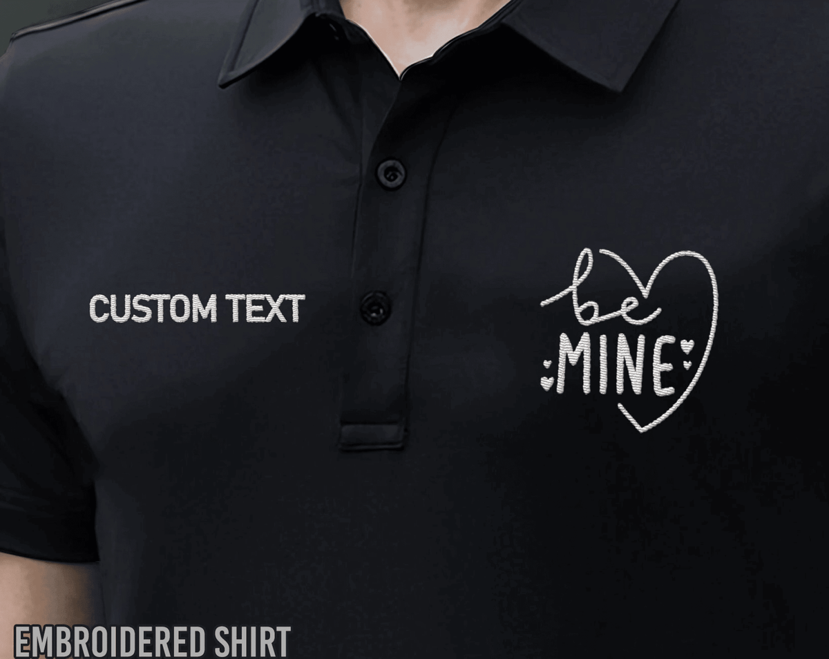Embroidered Be mine Polo,Heart Love,Valentines Day Custom Embroidered Hats