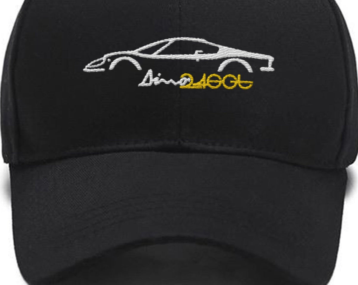 Dino 246 GT - 1969-1974 - Dino 308 GT4 - 1973-1980 Embroidered Hats Custom Embroidered Hats