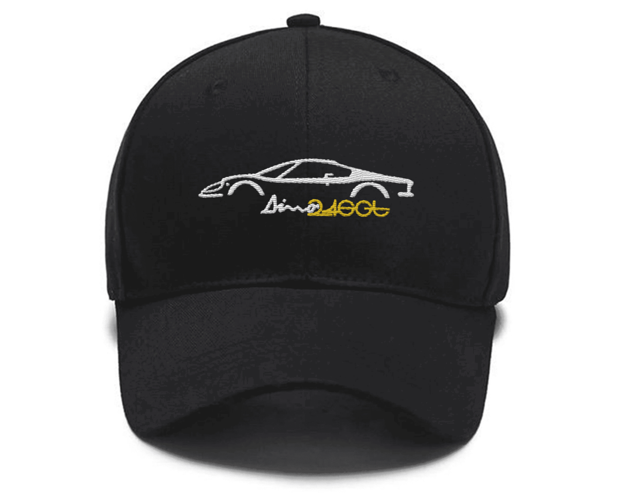 Dino 246 GT - 1969-1974 - Dino 308 GT4 - 1973-1980 Embroidered Hats Custom Embroidered Hats
