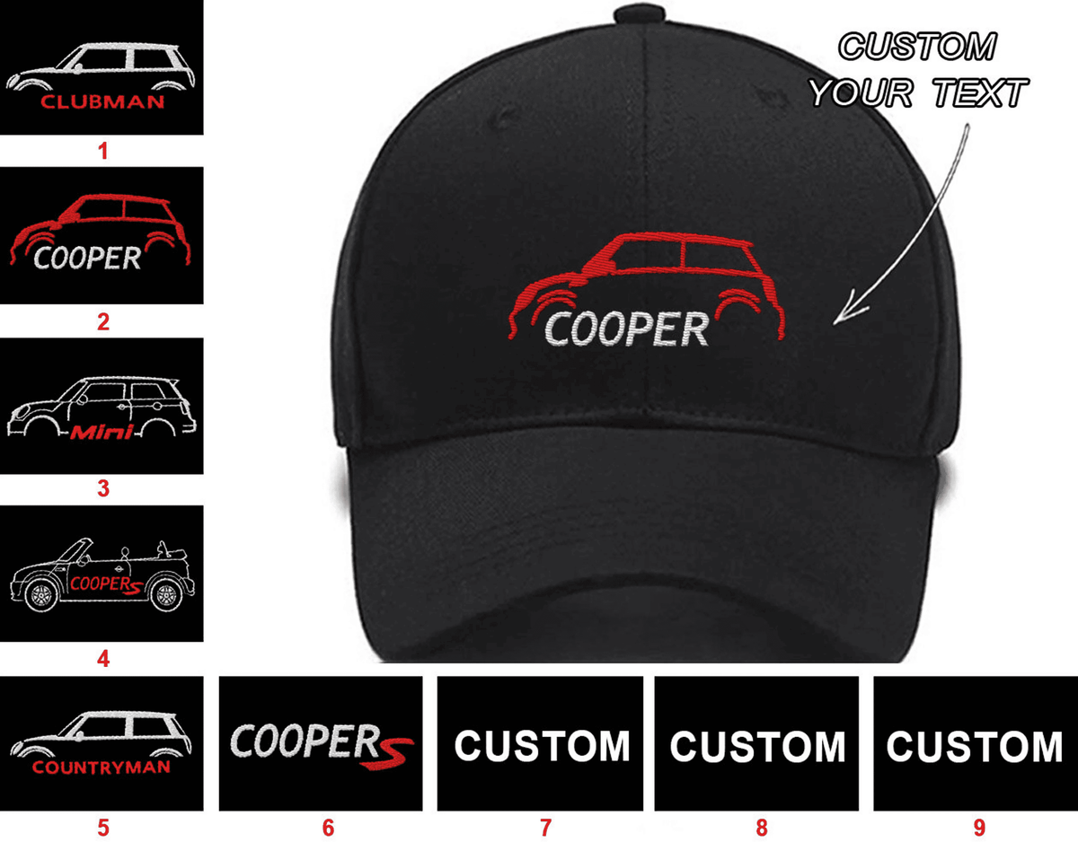 Mini Clubman Mini Cooper Mini Cooper S Cooper S Roadster Mini Countryman Collection Embroidered Hats Custom Embroidered Hats