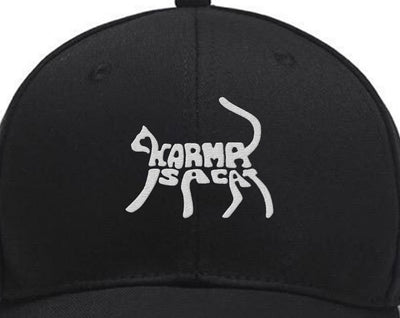 Embroidered Karma Is A Cat Hats Custom Embroidered Hats