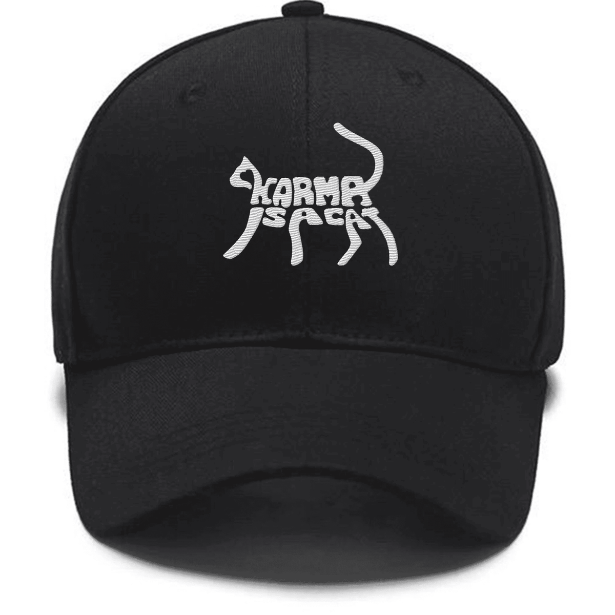 Embroidered Karma Is A Cat Hats Custom Embroidered Hats