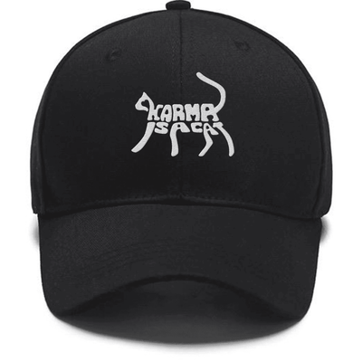 Embroidered Karma Is A Cat Hats Custom Embroidered Hats