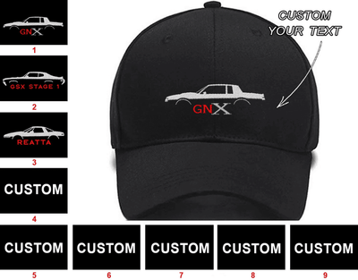 GNX Car GSX Stage 1 Reatta Collection Embroidered Hats Custom embroidered Hat Custom name Custom Embroidered Hats