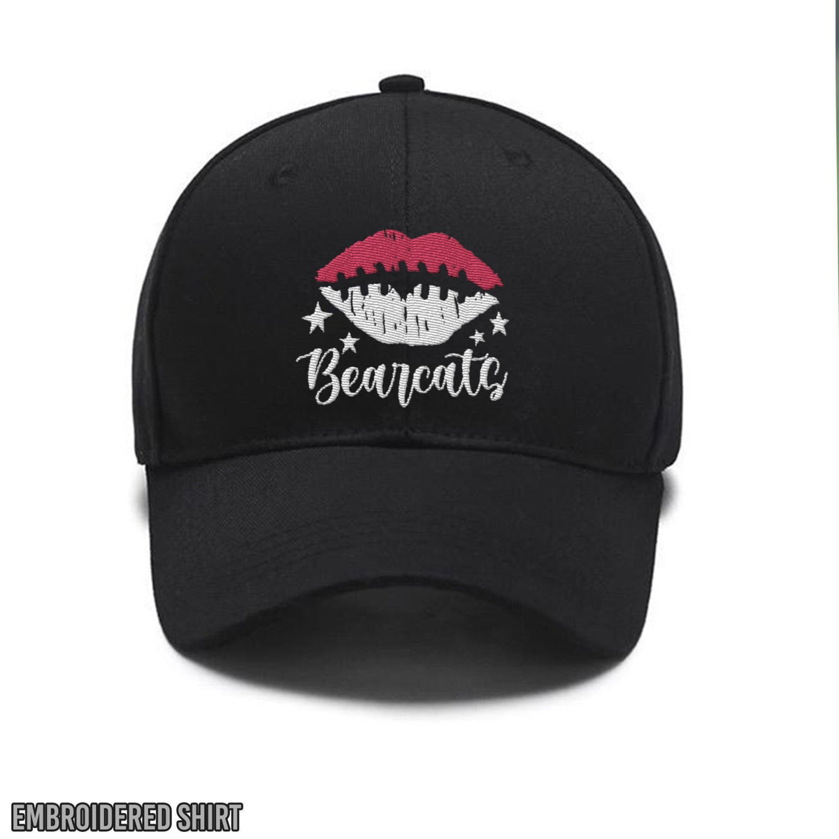 Embroidered Bearcats Football Lips Hat,Stacked Bearcats,Bearcats Custom Embroidered Hats