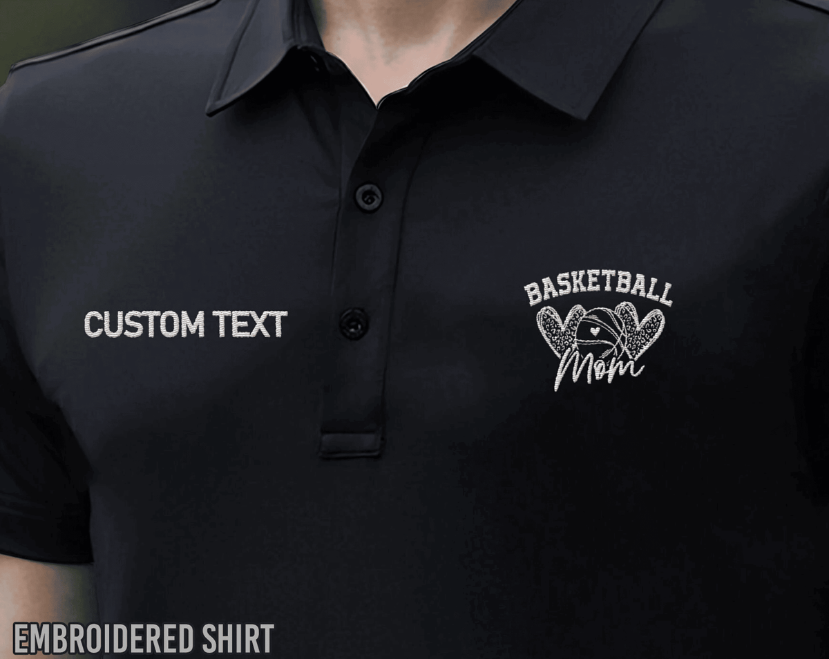 Embroidered Basketball Mom Polo,Basketball,Basketball Heart,Leopard Heart Custom Embroidered Hats