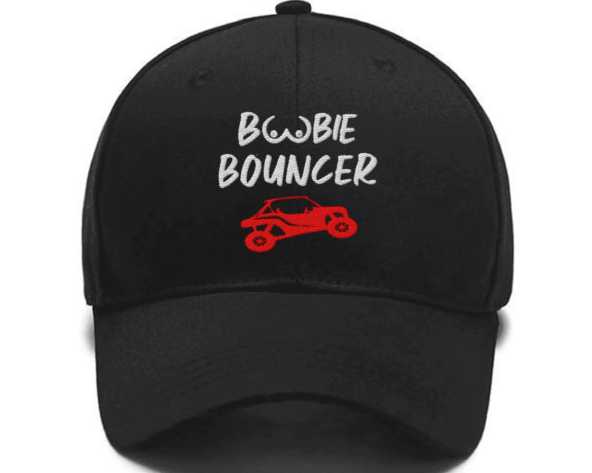 Pink boobie bouncer has Custom Embroidered Hats