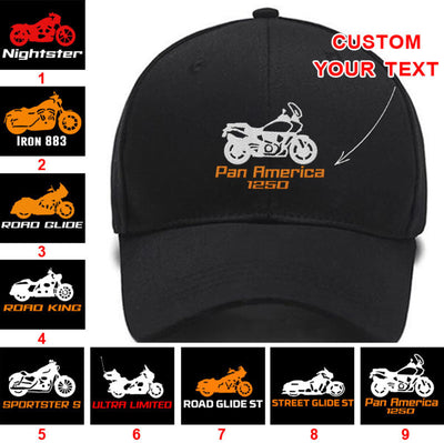 Iron 883 Nightster Pan America 1250 ROAD GLIDE Special Road Glide ST Road King Sportster S Collection Embroidered Hats Custom embroideredHat Custom Embroidered Hats