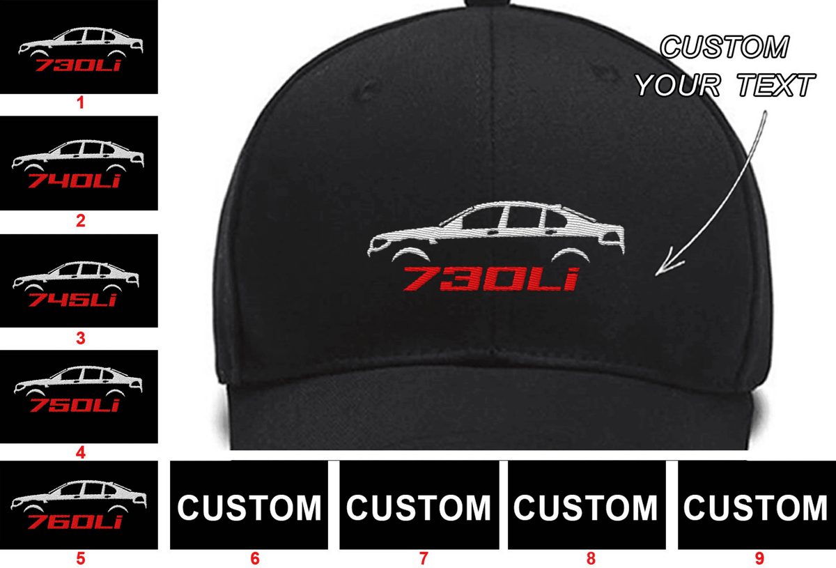 7 Series E65 Embroidered hats custom car hat custom bmw 7 series E65 730li 740li 745li 750li 760li Custom Embroidered Hats Embroied Cap