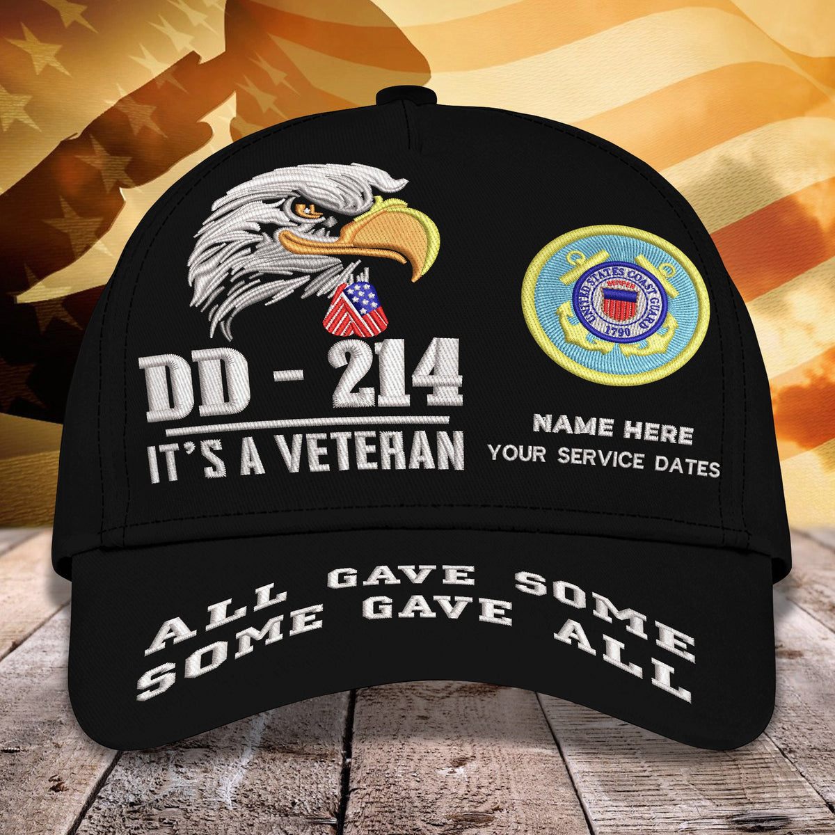 Custom Embroidery Cap - DD - 214 All Gave Some - Some Gave All