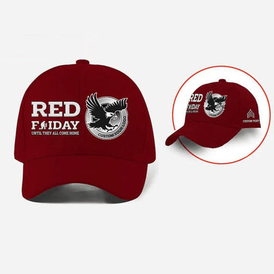 Remember Everyone Deployed Honoring - Custom Embroidered U.S. Branches Veteran Cap - Personalized Memorial Red Friday Hat