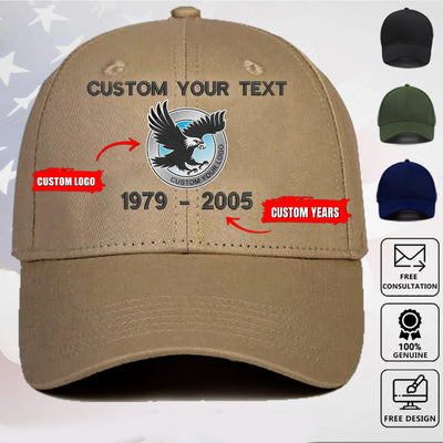 Custom US Military Embroidery Hat - Personalized Veteran Cap - Veteran Gift Idea