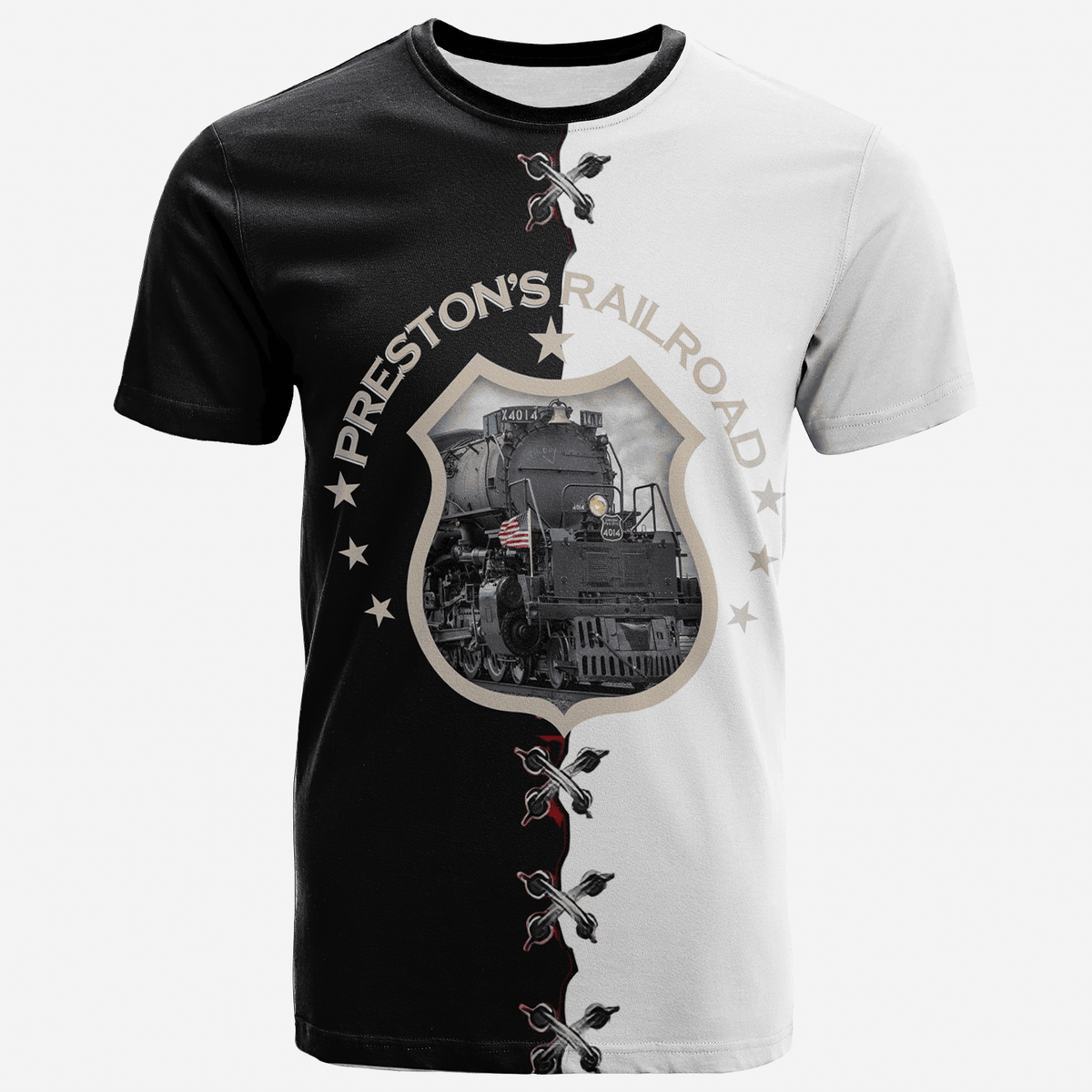 Big Boys Railroad Train T Shirt All Over Print Gift For Train Lovers