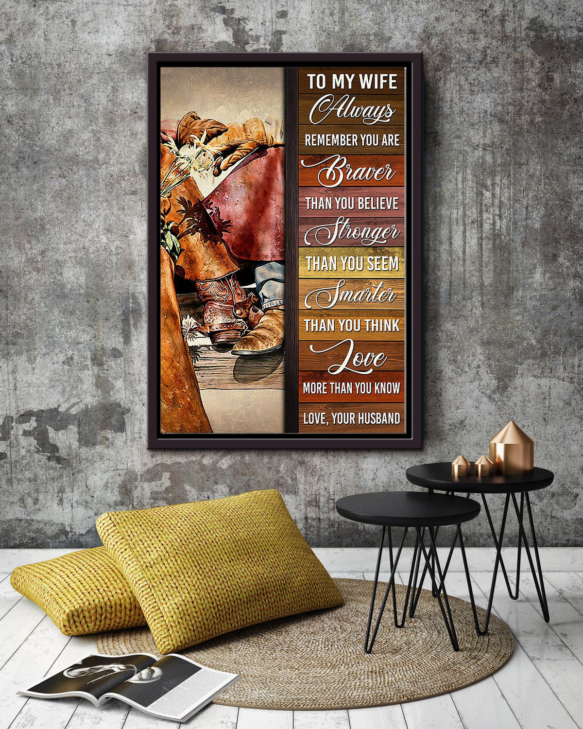 Loving Letter From Husband To Wife Gift For Valentine Wedding Anniversary 02 Framed Canvas