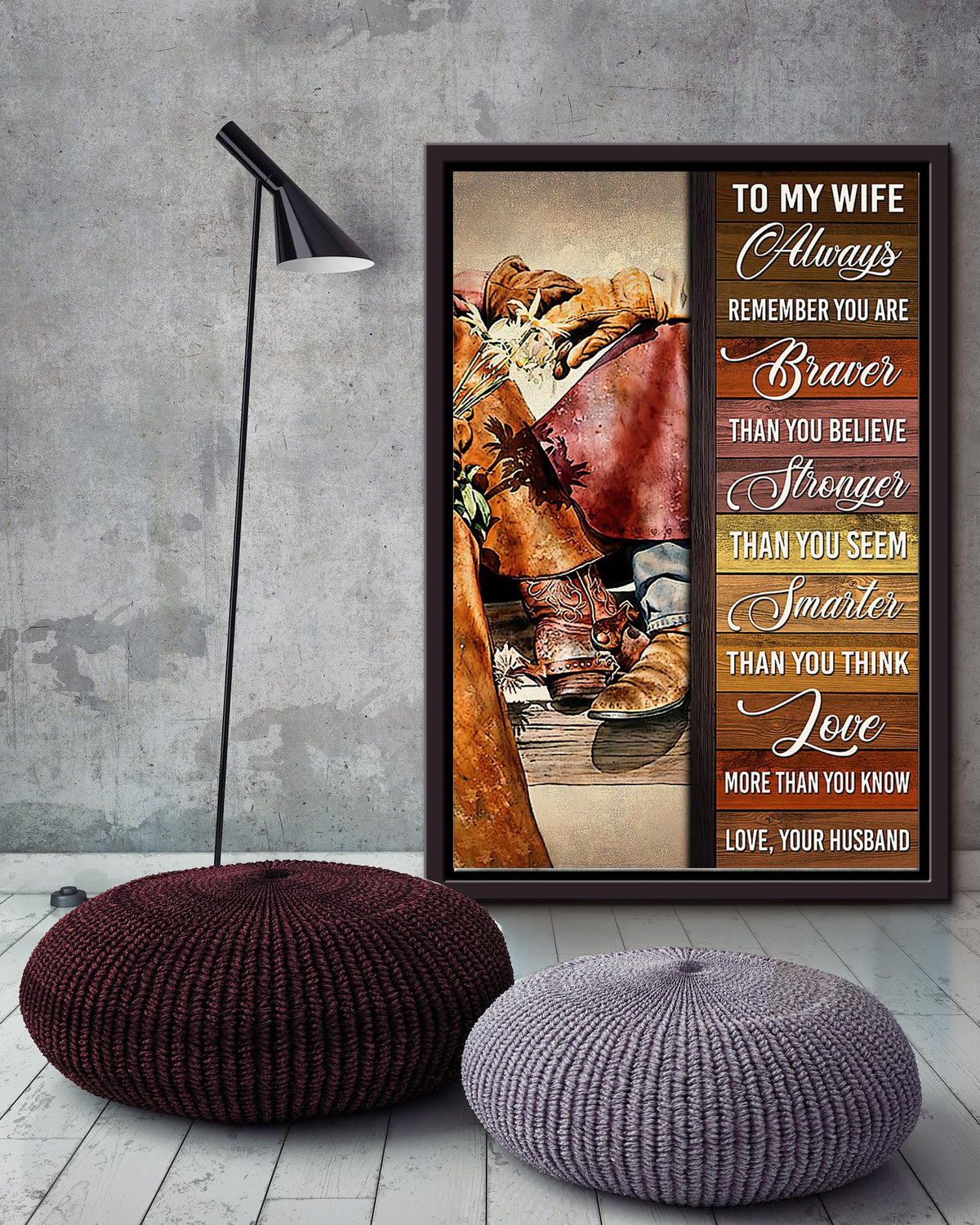 Loving Letter From Husband To Wife Gift For Valentine Wedding Anniversary 02 Framed Canvas