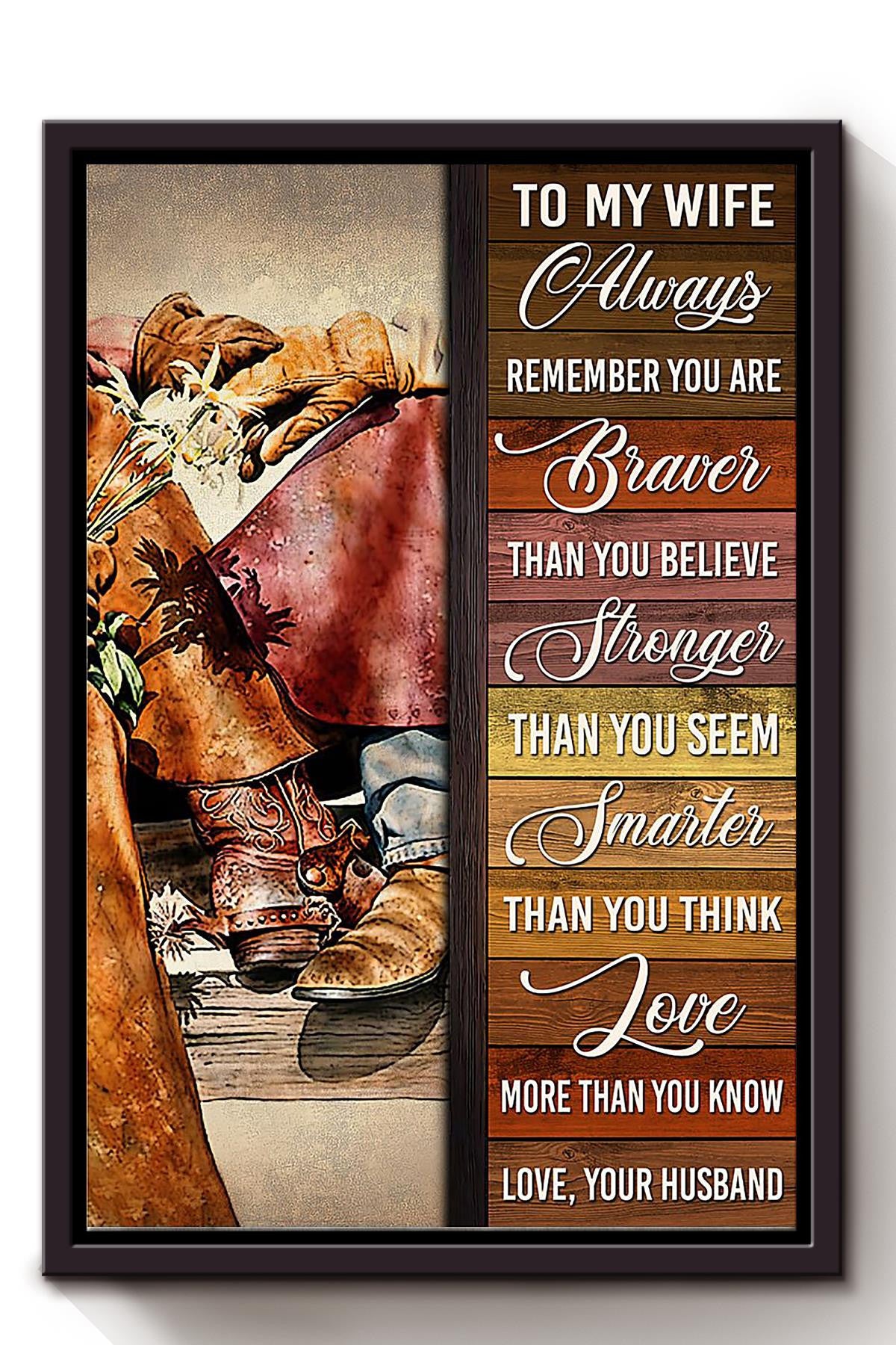 Loving Letter From Husband To Wife Gift For Valentine Wedding Anniversary 02 Framed Canvas