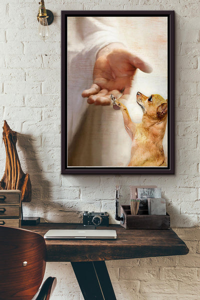 God Takes Miniature Pinscher To The Heaven Poster Framed Matte Canvas