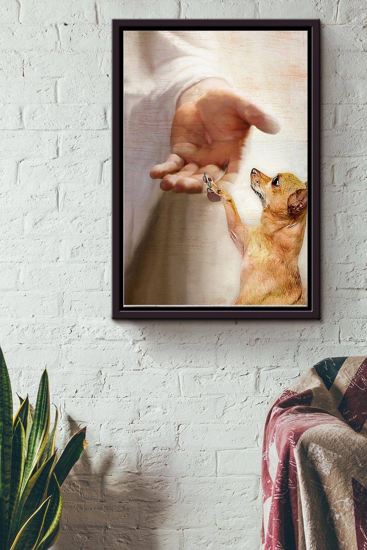 God Takes Miniature Pinscher To The Heaven Poster Framed Matte Canvas