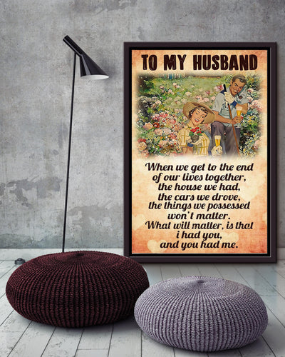 Loving Quote Wall Art From Gardener Wife To Husband Gift For Valentine Wedding Anniversary Framed Canvas Framed Prints, Canvas