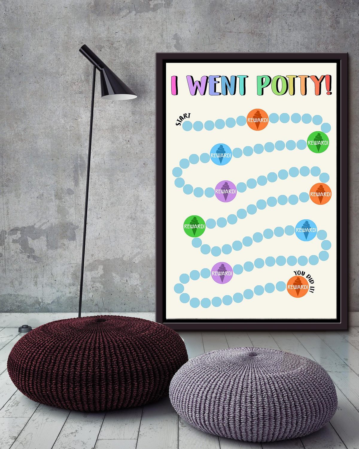 Kindergarten Teacher I Went Potty Teacher Wall Art For Classroom Decor Framed Canvas Framed Prints, Canvas